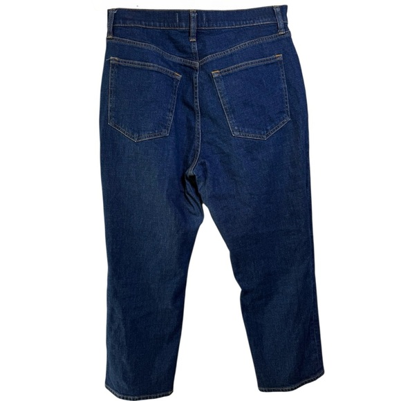 A&F Curve Love Ultra High Rise Ankle Straight Jean Sz 10 Short Petite Dark Wash - Picture 3 of 10